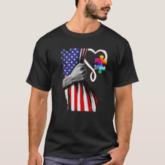Camiseta La bandera estadounidense rompe papel Cinta El aut
