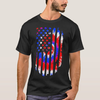 Camiseta La Bandera Estadounidense Tie Dye Happy 4 De Julio