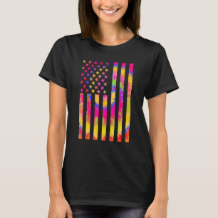 Camiseta La Bandera Estadounidense Tie Dye Happy 4 De Julio