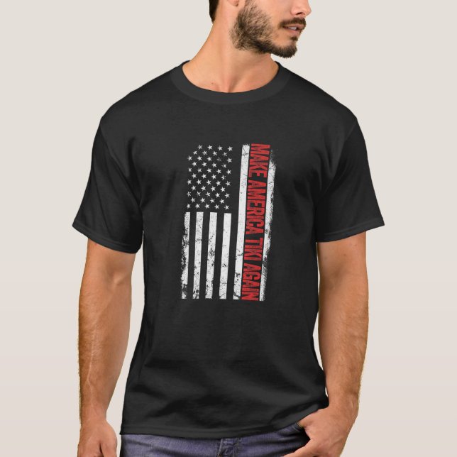 Camiseta La bandera estadounidense vieja hace que Estados U (Anverso)
