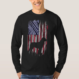 Camiseta La bandera estadounidense vintage Ama al Rottweile