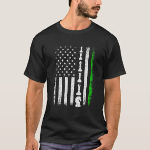 Camiseta La bandera estadounidense vintage del ajedrez St P