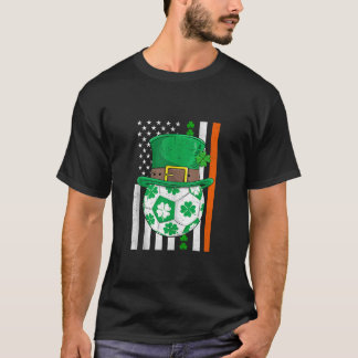Camiseta La bandera estadounidense vintage del fútbol irlan
