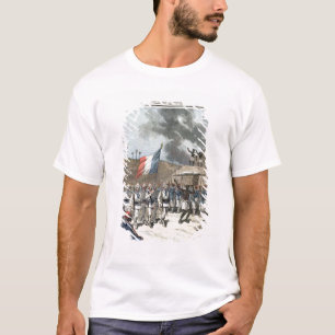 Camiseta La bandera francesa que entra en Abomey