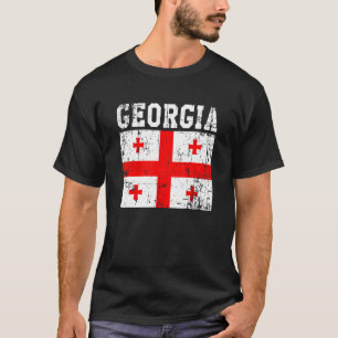 Camiseta La bandera georgiana retro vintage