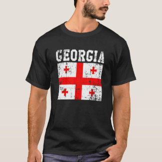 Camiseta La bandera georgiana retro vintage