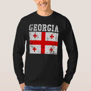 Camiseta La bandera georgiana retro vintage