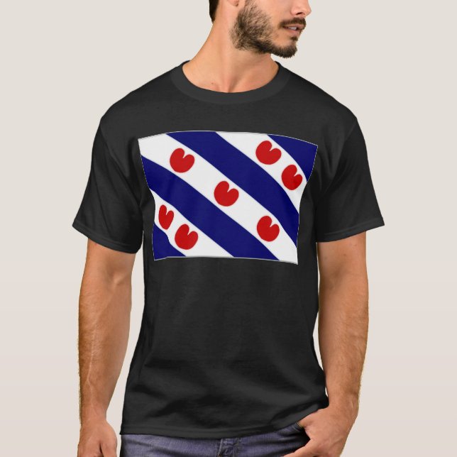 Camiseta La bandera holandesa de Frisia (Anverso)