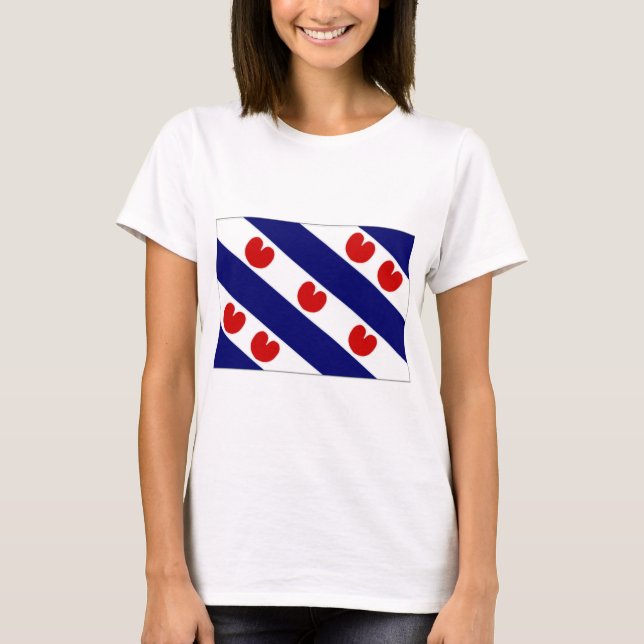 Camiseta La bandera holandesa de Frisia (Anverso)