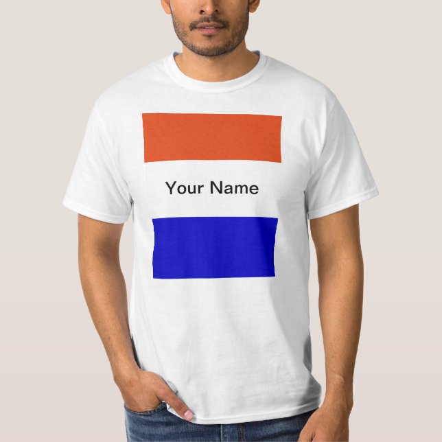 Camiseta La bandera holandesa, le añade posee nombre, (Anverso)