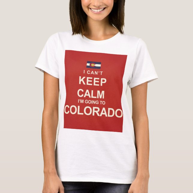 Camiseta La BANDERA I NO PUEDE GUARDAR CALMA que VOY A (Anverso)
