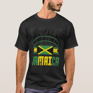 Camiseta La bandera jamaiquina de Jamaica más feliz cuando