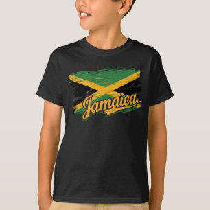 Camiseta La bandera jamaiquina de vacaciones vibra la isla 