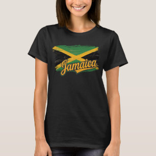 Camiseta La bandera jamaiquina de vacaciones vibra la isla