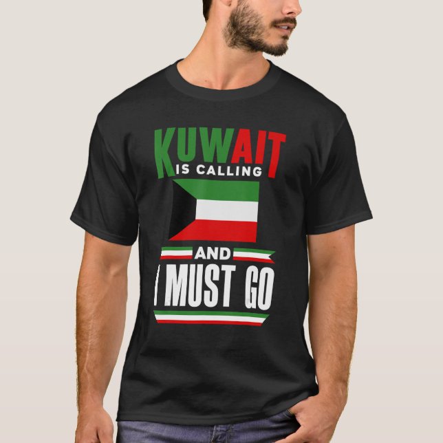 Camiseta La Bandera Kuwaití Kuwaití Que Kuwait Llama Y (Anverso)