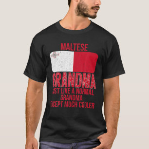 Camiseta La bandera maltesa de la abuela maltesa vintage pa