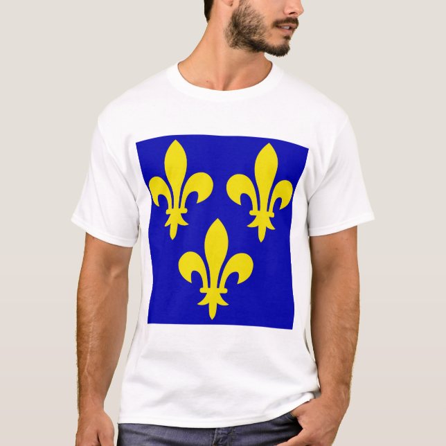 Camiseta La bandera medieval de Francia (Anverso)