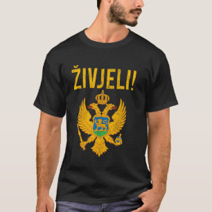 Camiseta La bandera montenegrina de Zivjeli Orgullo Vintage