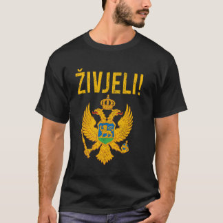 Camiseta La bandera montenegrina de Zivjeli Orgullo Vintage