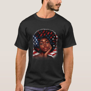 Camiseta La Bandera Negra De Los Estados Unidos Melanin Afr