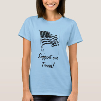 Camiseta ¡la bandera negra y blanca, apoya a nuestras