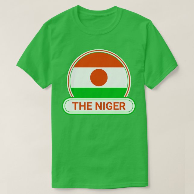 Camiseta La bandera nigerina con la bandera nigerina (Diseño del anverso)