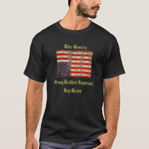 Camiseta La bandera norteamericana al revés de la cosecha