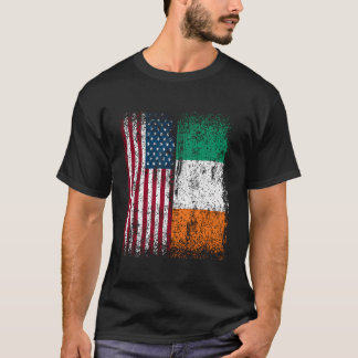 Camiseta La bandera norteamericana de Irlanda le da un rega