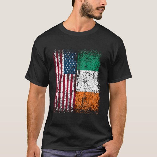 Camiseta La bandera norteamericana de Irlanda le da un rega (Anverso)