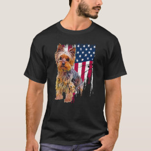Camiseta La bandera norteamericana de Yorkshire es impresio