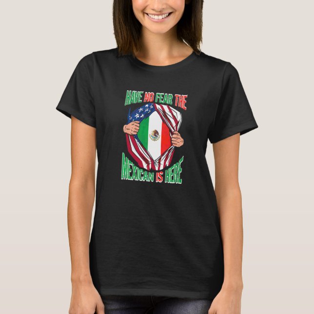 Camiseta La bandera norteamericana del orgullo mexicano no  (Anverso)