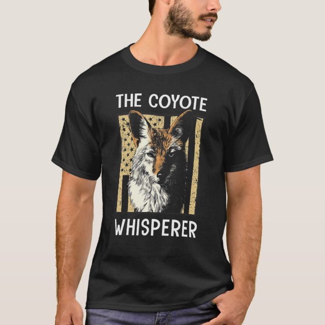 Camiseta La bandera norteamericana del sabio Coyote (Anverso)