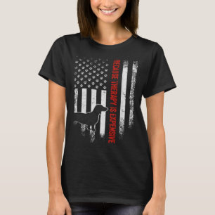 Camiseta La bandera norteamericana vintage de Dachshund por