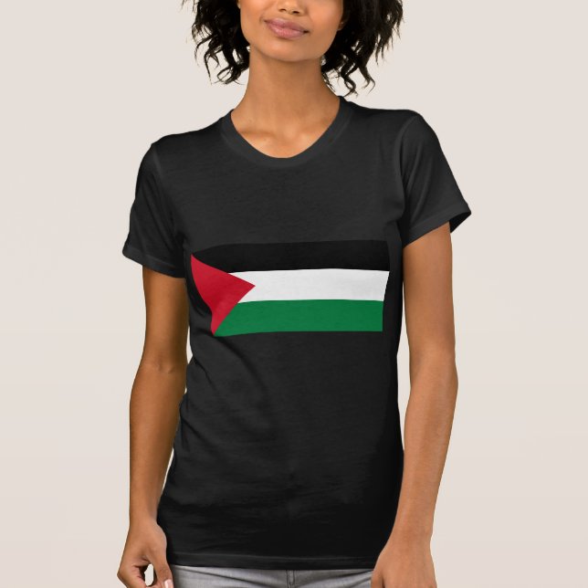 Camiseta La bandera palestina (・・ف・س・ن ط) ‎ (Anverso)