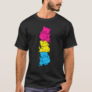 Camiseta La bandera pansexual orgullo gato montón Lgbt lind