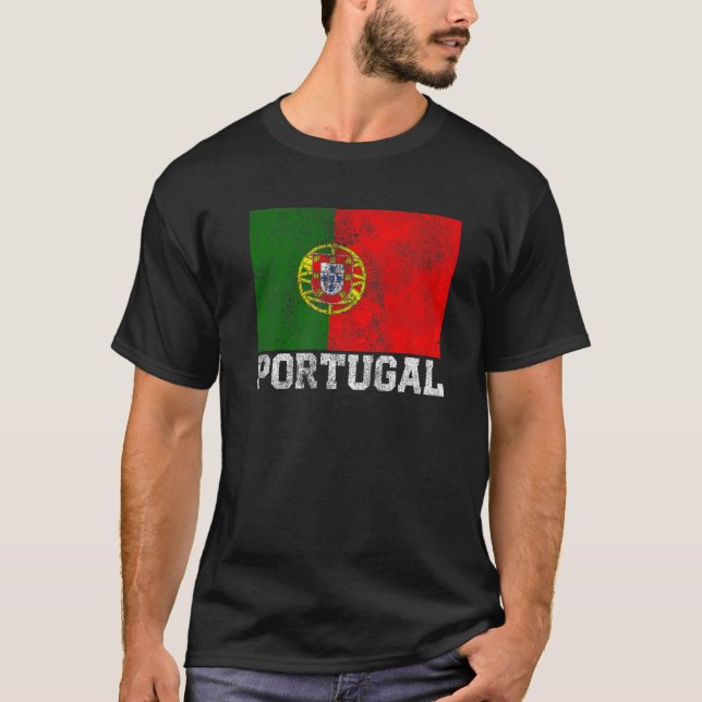 Camiseta La bandera portuguesa de Portugal Orgullo Rota a l (Anverso)