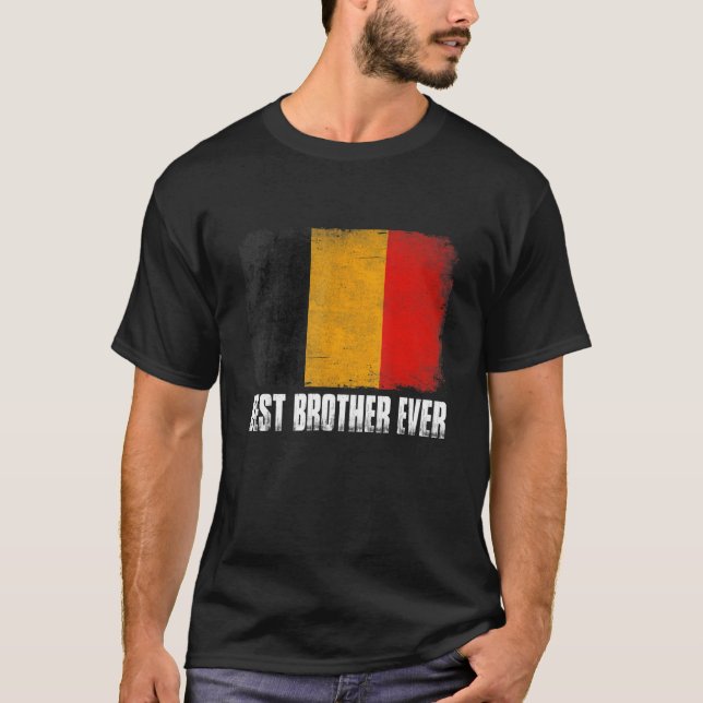 Camiseta La bandera retro belga mejor hermano que el día de (Anverso)