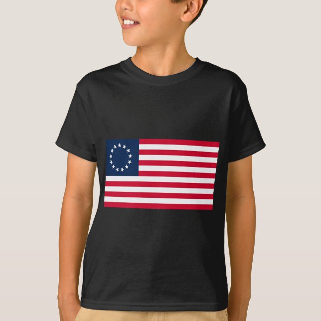 Camiseta La bandera revolucionaria de Betsy Ross de la (Anverso)