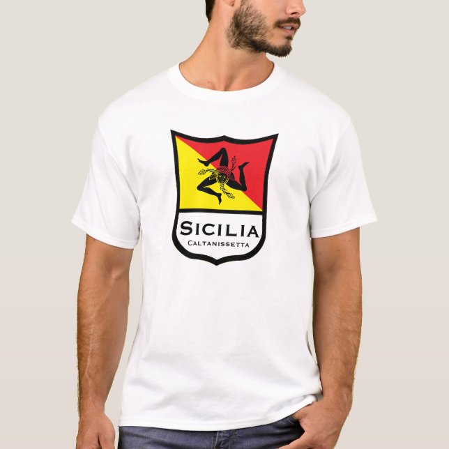 Camiseta La bandera siciliana Trinacria personaliza la cami (Anverso)