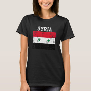 Camiseta La bandera siria retro vintage