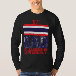 Camiseta La Bandera Tailandesa Del Padre Vintage En Tailand
