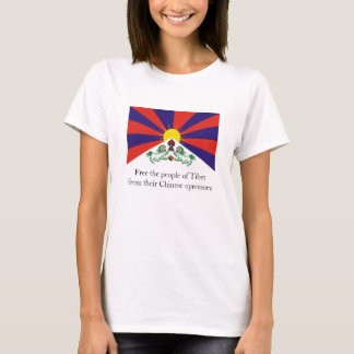 Camiseta La bandera tibetana, libera a la población de