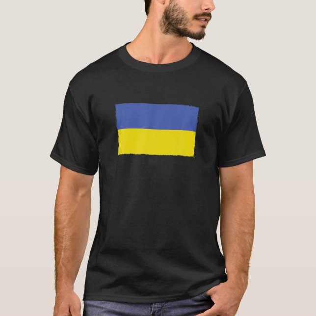 Camiseta La bandera ucraniana arranca vintage retro (Anverso)