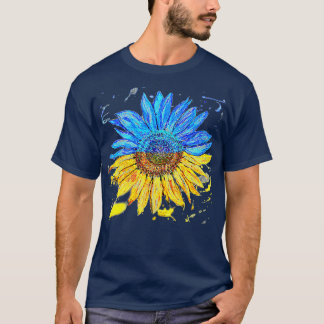 Camiseta La bandera ucraniana de la cosecha del girasolLo d