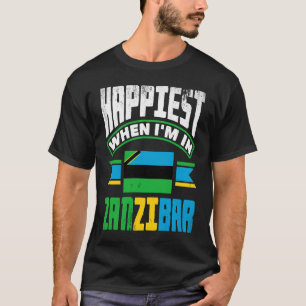 Camiseta La Bandera Zanzíbar Zanzíbar Más Feliz Cuando Esto