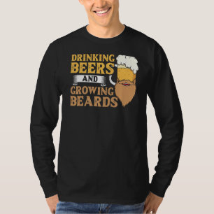 Camiseta La Barba De Los Hombres Y La Bebida De Cerveza El 