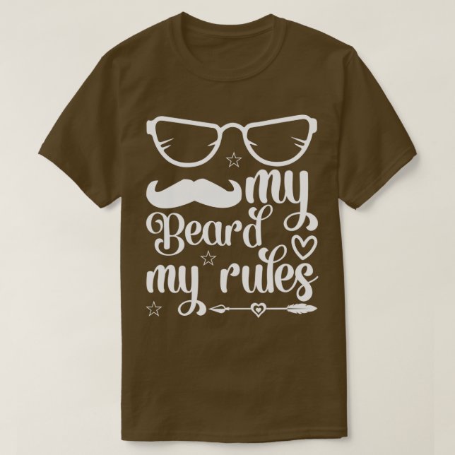 Camiseta La barba divertida me regala mi barba mis reglas C (Diseño del anverso)