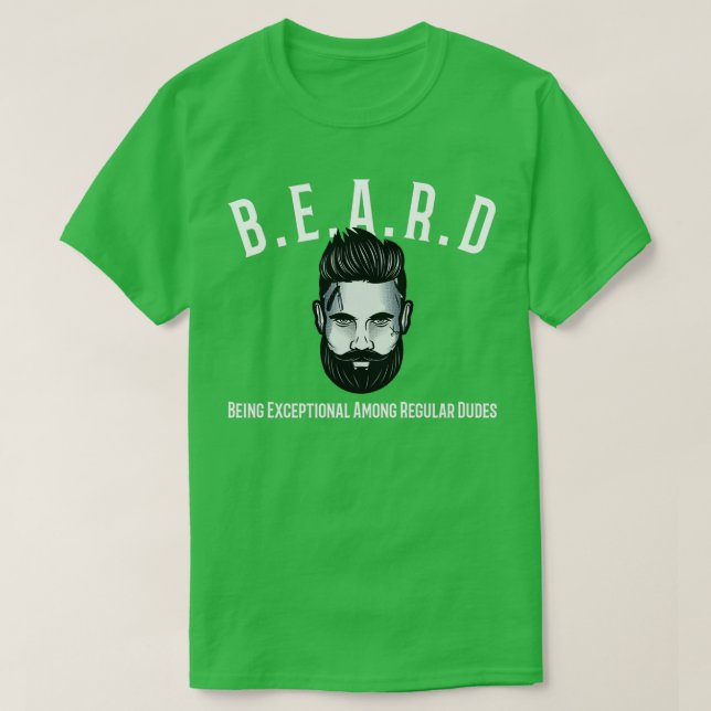 Camiseta La Barba Es Excepcional Entre Los Dudes Regulares  (Diseño del anverso)