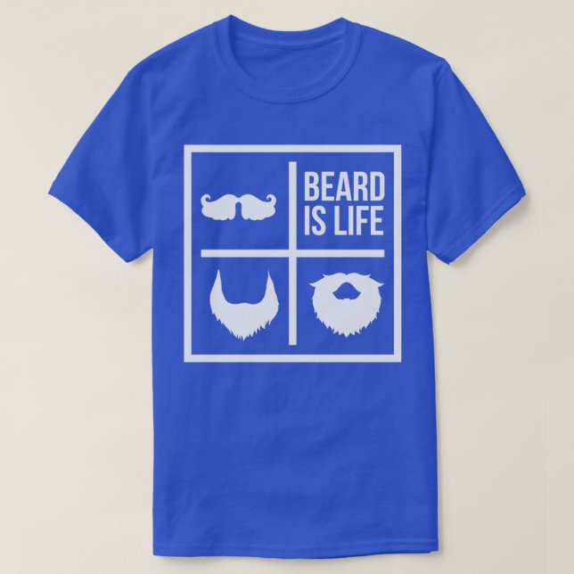 Camiseta La barba es la vida Mustache (Diseño del anverso)