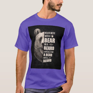 Camiseta La Barba Vintage Nunca Se Mata Con Un Oso O Una Ba